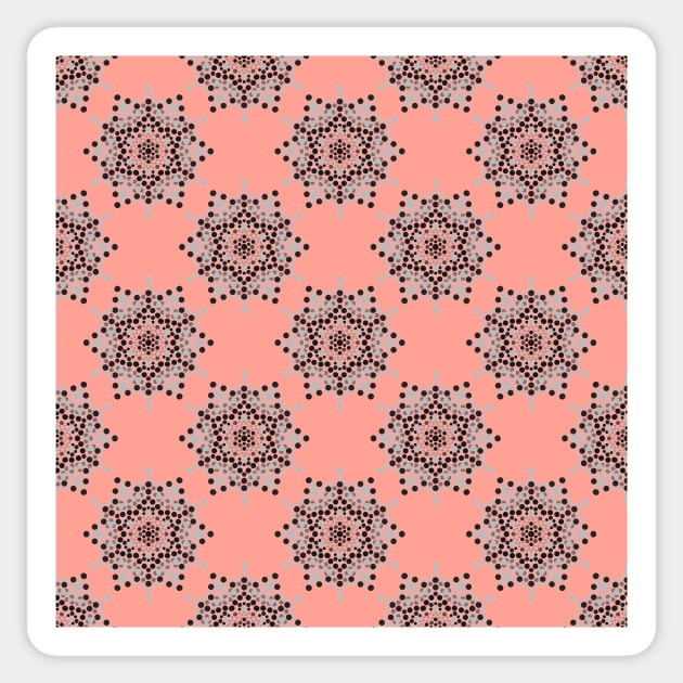 Orange mandala lace Sticker by Amalus-files